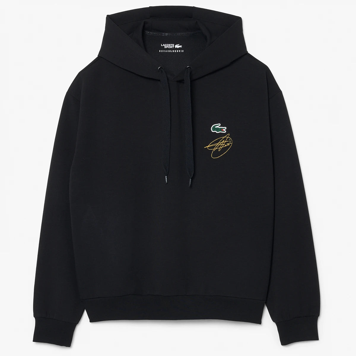 SWEAT A CAPUCHE LACOSTE DJOKOVIC ON COURT