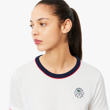 T-SHIRT LACOSTE FEMME HERITAGE