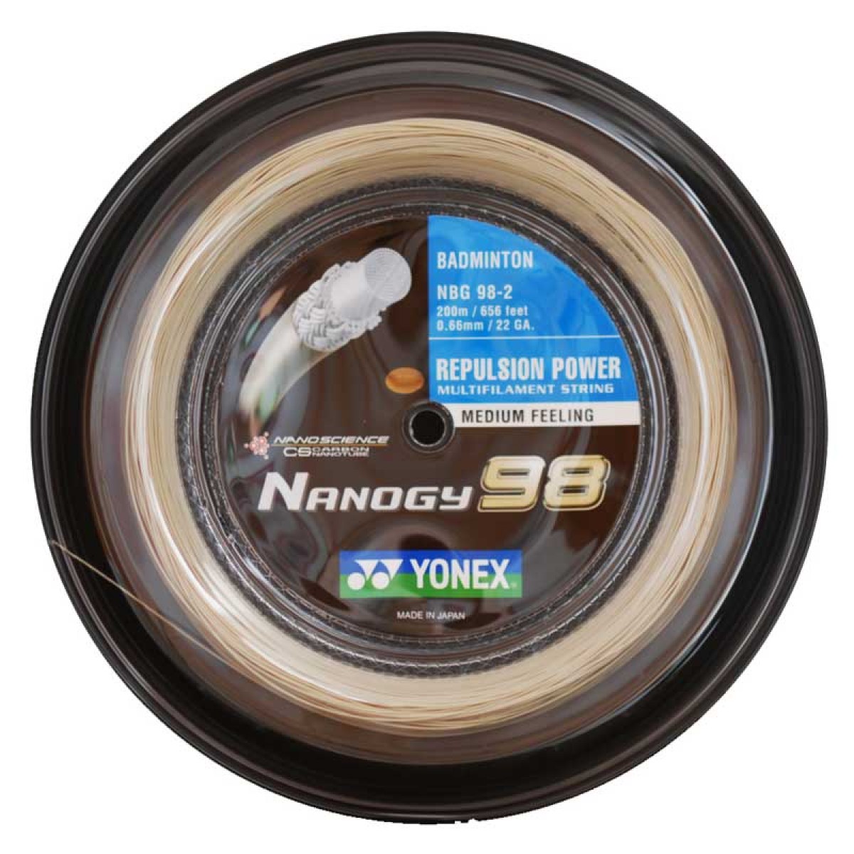 ＊issi＊　NANOGY98　EXBOLT65　200ｍ Yonex Nanogy 98 0.66mm Badminton 200M Reel - Racquet Depot UK