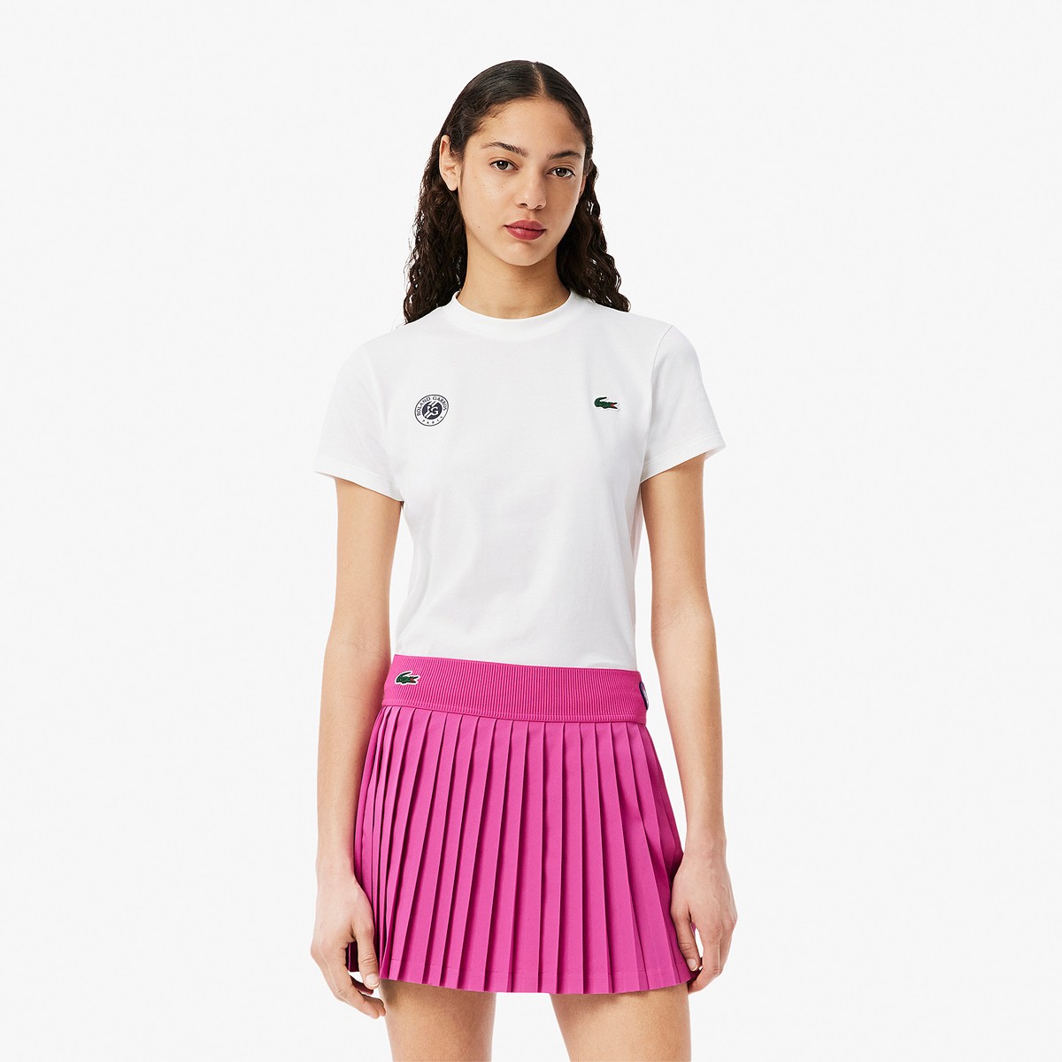 T-SHIRT LACOSTE FEMME ROLAND GARROS VÊTEMENTS BADMINTON